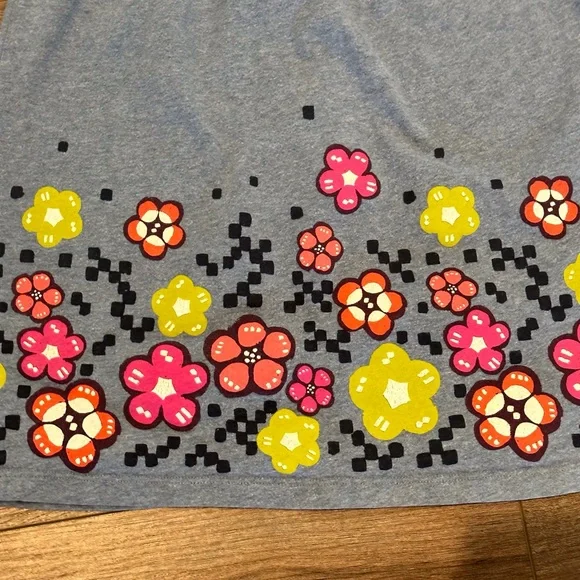 Tea Collection Girls 5T Blue Floral Long Sleeve Mighty Mini Dress - Picture 2 of 4